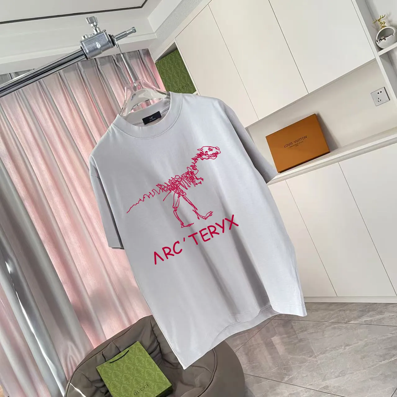 ARC'TERYX* 2025 New Arrival logo t g Same Style Size：S M L XL XXL ：Black Pink Blue Gray